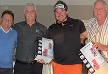 Hydrastatic Sales & Service came third, from l: Dennis Flynn, Paul Tift, Mash Maritz, Greg Allen.